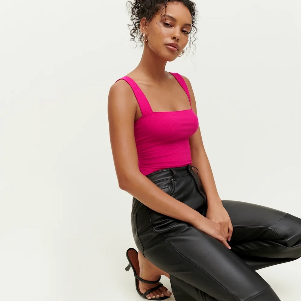 Reformation Canyon Knit Tank in Corvette